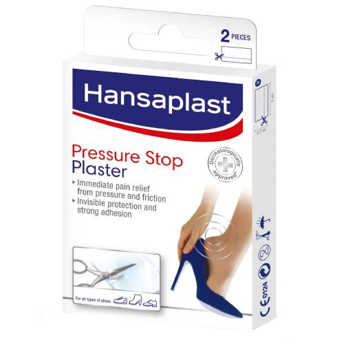 Hansaplast Pressure Stop Plaster Προστατευτικά Επιθέματα για την Άμεση Ανακούφιση από Πόνο, Πίεση & Τριβή των Παπουτσιών 2 Τεμάχια
